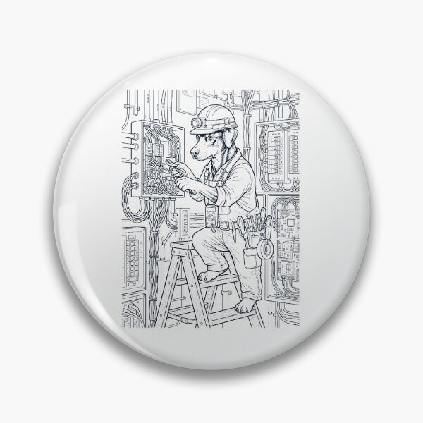 Item preview, Vintage Doberman Pinscher Electrician Dog Dad Mom Lover designed and sold by DoodleTortle.