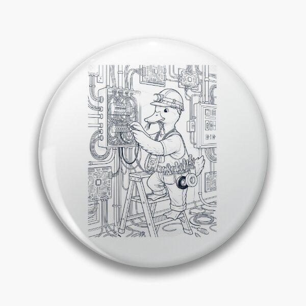Item preview, Vintage Duck Electrician Animal Lover designed and sold by DoodleTortle.