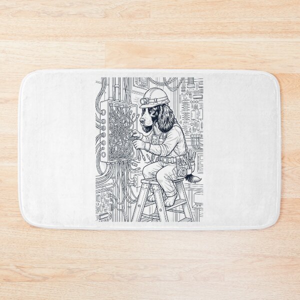 Item preview, Vintage English Springer Spaniel Electrician Dog Dad Mom Lover designed and sold by DoodleTortle.