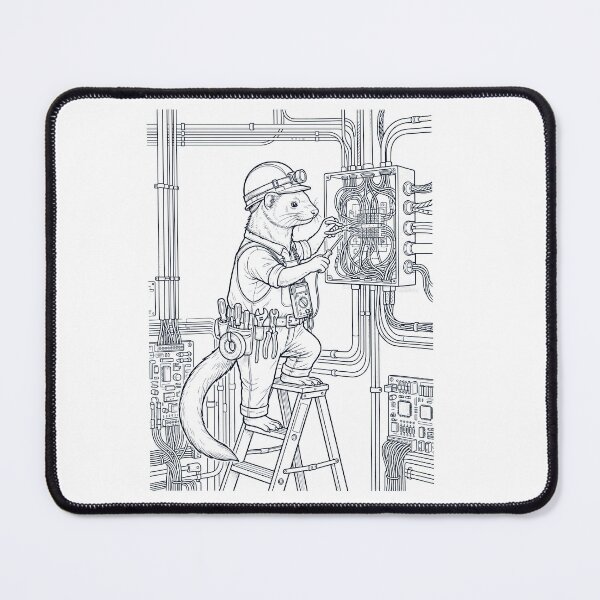 Item preview, Vintage Ferret Electrician Animal Lover designed and sold by DoodleTortle.