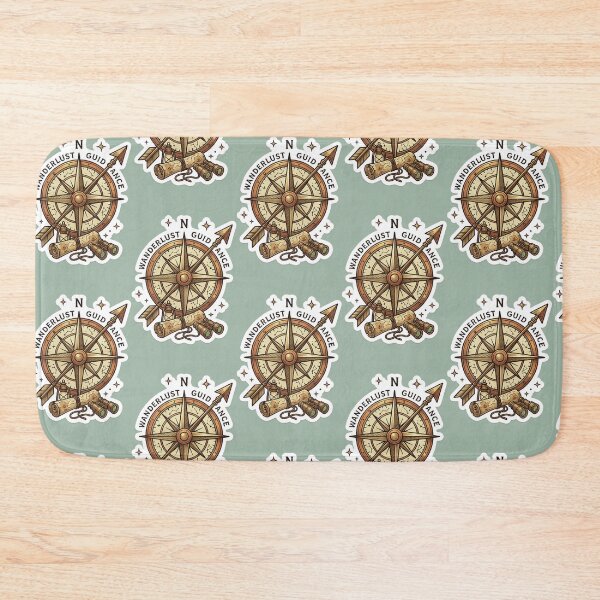Item preview, Wanderlust Guidance Vintage Compass Sticker PNG | Adventure Travel Design designed and sold by arifali786.
