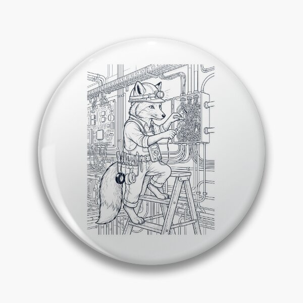 Item preview, Vintage Fox Electrician Animal Lover designed and sold by DoodleTortle.