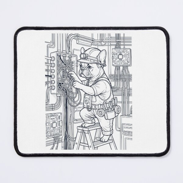 Item preview, Vintage French Bulldog Electrician Dog Dad Mom Lover designed and sold by DoodleTortle.
