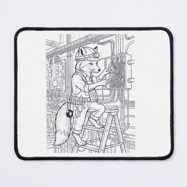 Item preview, Vintage Fox Electrician Animal Lover designed and sold by DoodleTortle.