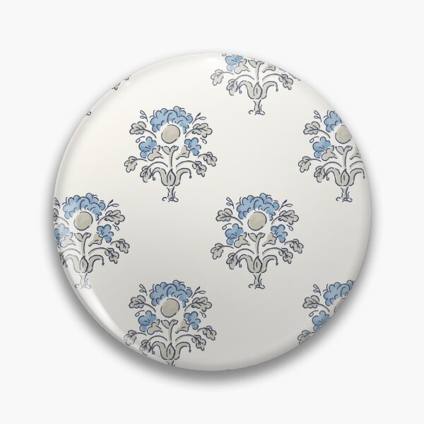Item preview, Vintage flowers in a historical style, grey blue designed and sold by Caroline Rausch.