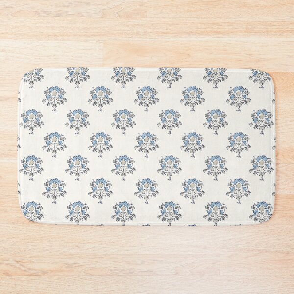 Item preview, Vintage flowers in a historical style, grey blue designed and sold by Caroline Rausch.