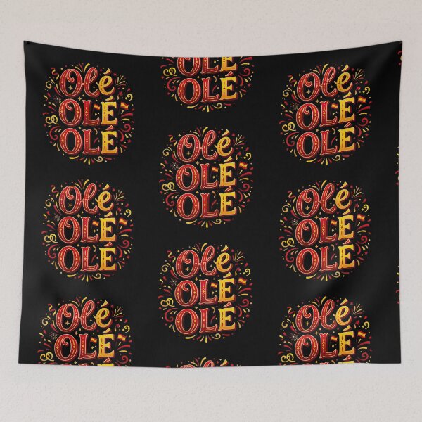 Item preview, Ole Ole Ole — Festive Football Typography Mexican Style designed and sold by David Mateo ArtWorks.