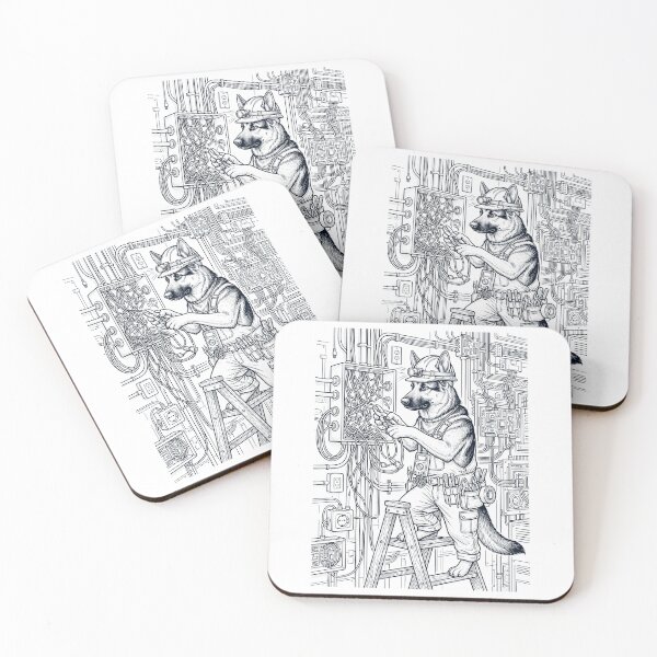 Item preview, Vintage German Shepherd Electrician Dog Dad Mom Lover designed and sold by DoodleTortle.