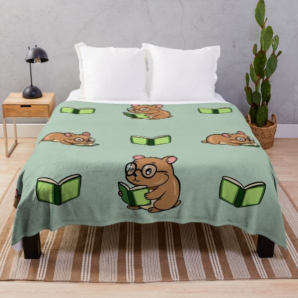 Item preview, Cute Kawaii Hamster Bookworm Seamless Pattern designed and sold by LYAN-STORE.