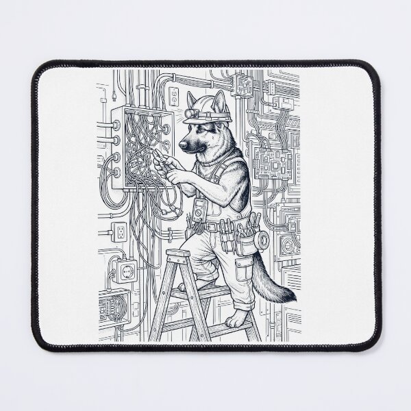 Item preview, Vintage German Shepherd Electrician Dog Dad Mom Lover designed and sold by DoodleTortle.