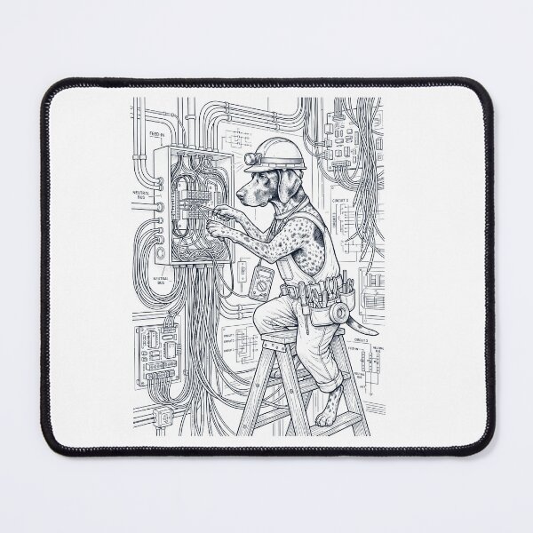 Item preview, Vintage German Shorthaired Pointer Electrician Dog Dad Mom Lover designed and sold by DoodleTortle.