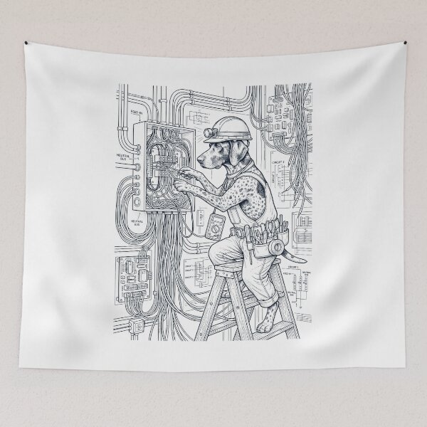 Item preview, Vintage German Shorthaired Pointer Electrician Dog Dad Mom Lover designed and sold by DoodleTortle.