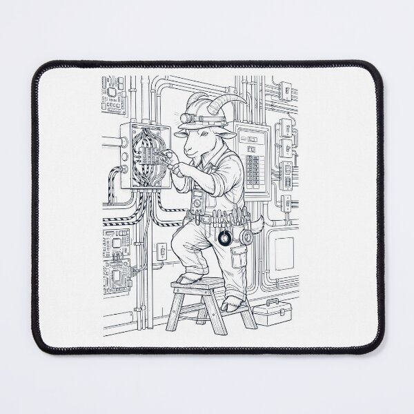 Item preview, Vintage Goat Electrician Animal Lover designed and sold by DoodleTortle.