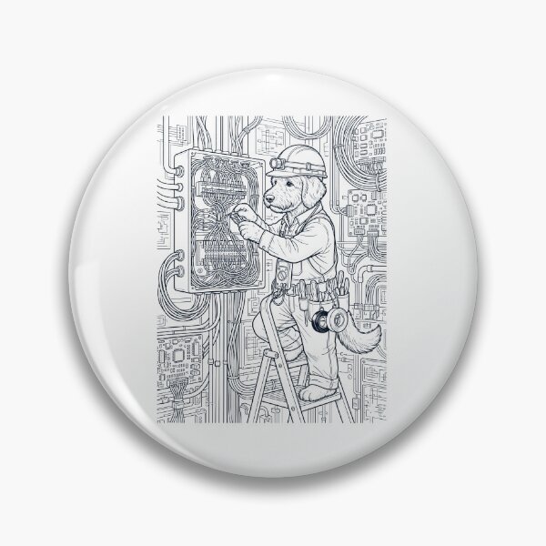 Item preview, Vintage Goldendoodle Electrician Dog Dad Mom Lover designed and sold by DoodleTortle.