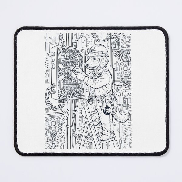 Item preview, Vintage Goldendoodle Electrician Dog Dad Mom Lover designed and sold by DoodleTortle.