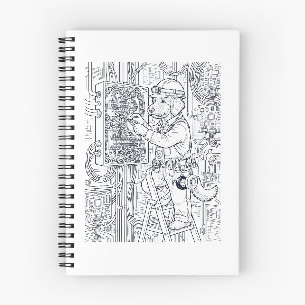 Item preview, Vintage Goldendoodle Electrician Dog Dad Mom Lover designed and sold by DoodleTortle.