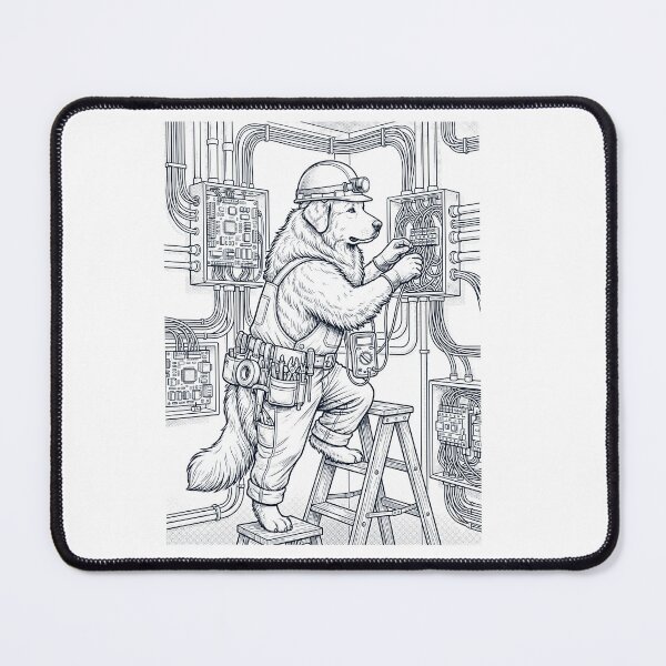 Item preview, Vintage Great Pyrenees Electrician Dog Dad Mom Lover designed and sold by DoodleTortle.