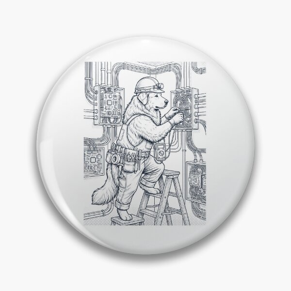 Item preview, Vintage Great Pyrenees Electrician Dog Dad Mom Lover designed and sold by DoodleTortle.
