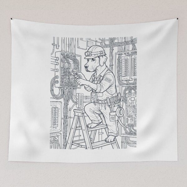 Item preview, Vintage Great Dane Electrician Dog Dad Mom Lover designed and sold by DoodleTortle.