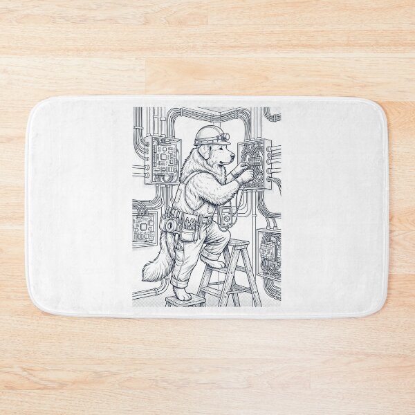 Item preview, Vintage Great Pyrenees Electrician Dog Dad Mom Lover designed and sold by DoodleTortle.