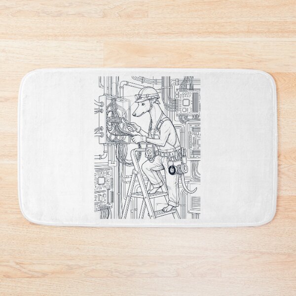 Item preview, Vintage Greyhound Electrician Dog Dad Mom Lover designed and sold by DoodleTortle.