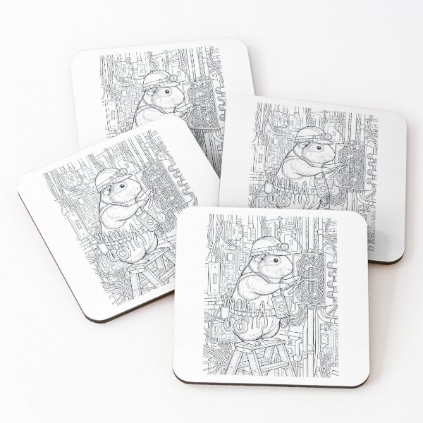 Item preview, Vintage Guinea Pig Electrician Animal Lover designed and sold by DoodleTortle.