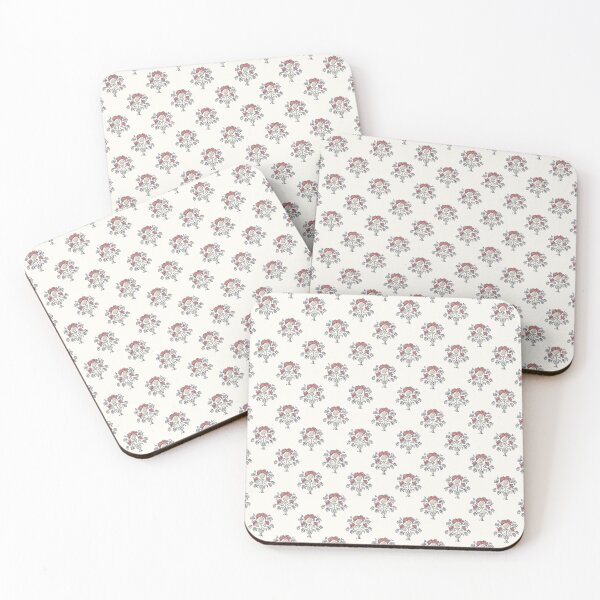 Item preview, Vintage flowers in a historical style, taupe red designed and sold by Caroline Rausch.