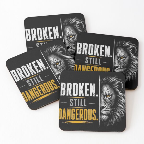Item preview, BROKEN Still Dangerous Lion – Alpha Mindset Motivational Streetwear designed and sold by NovaInfinityStudio.