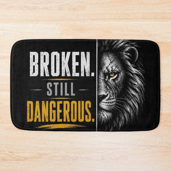 Item preview, BROKEN Still Dangerous Lion – Alpha Mindset Motivational Streetwear designed and sold by NovaInfinityStudio.