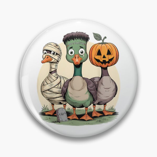 Item preview, Spooky Goose Duck Funny Halloween Monster Trio designed and sold by CCChillingfrog.