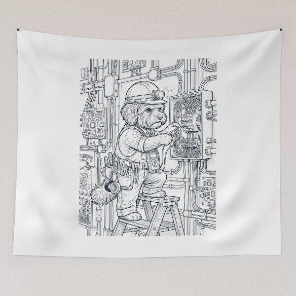 Item preview, Vintage Havanese Electrician Dog Dad Mom Lover designed and sold by DoodleTortle.