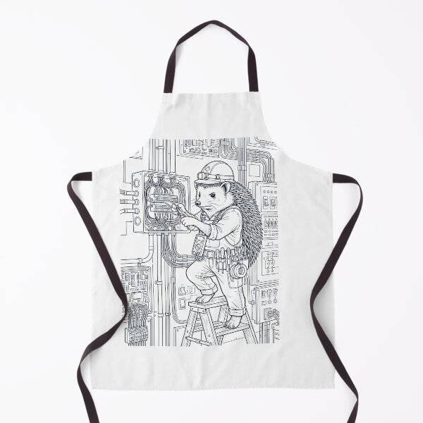 Item preview, Vintage Hedgehog Electrician Animal Lover designed and sold by DoodleTortle.