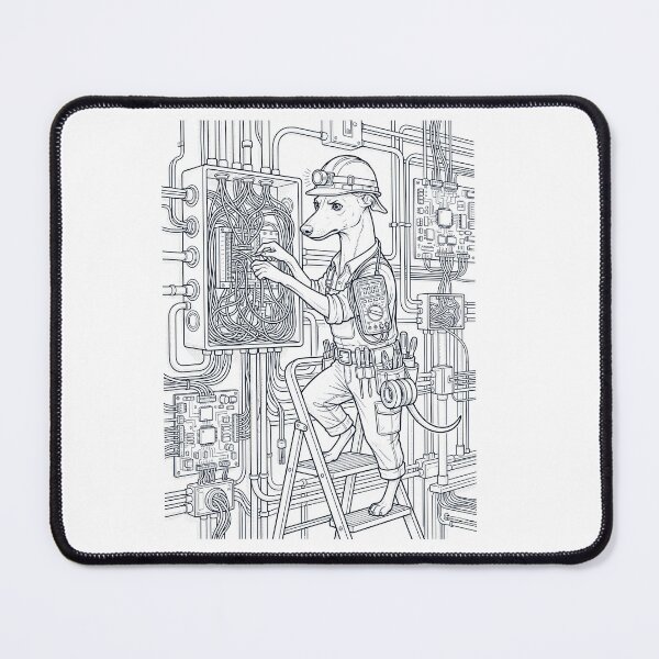 Item preview, Vintage Italian Greyhound Electrician Dog Dad Mom Lover designed and sold by DoodleTortle.