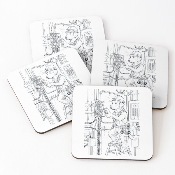 Item preview, Vintage Labrador Retriever Electrician Dog Dad Mom Lover designed and sold by DoodleTortle.
