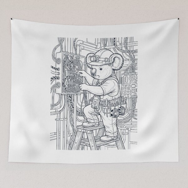 Item preview, Vintage Koala Electrician Animal Lover designed and sold by DoodleTortle.