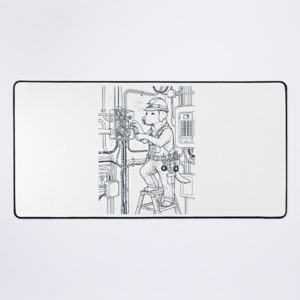 Item preview, Vintage Labrador Retriever Electrician Dog Dad Mom Lover designed and sold by DoodleTortle.