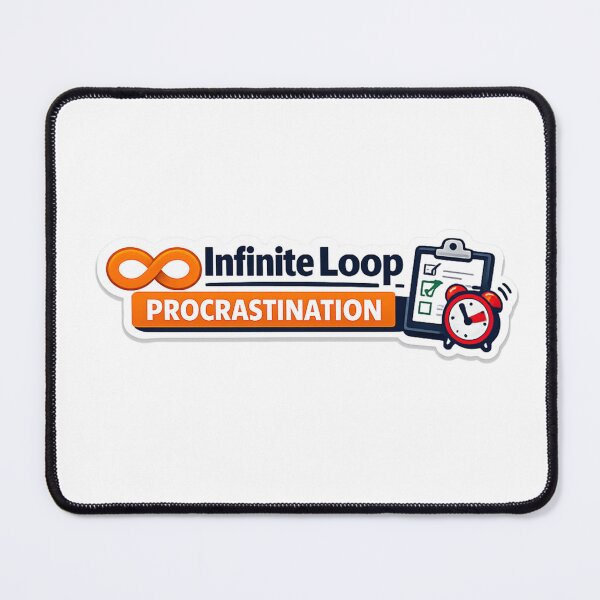Item preview, Infinite Loop of Procrastination Sticker designed and sold by BrightMindPrint.