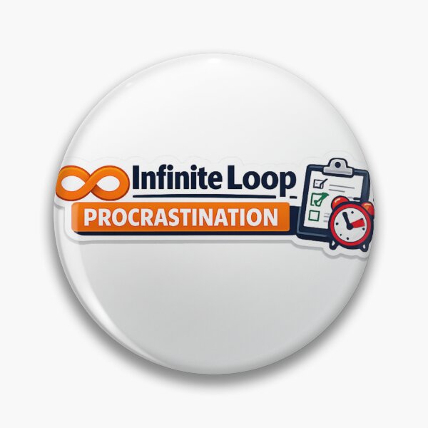 Item preview, Infinite Loop of Procrastination Sticker designed and sold by BrightMindPrint.