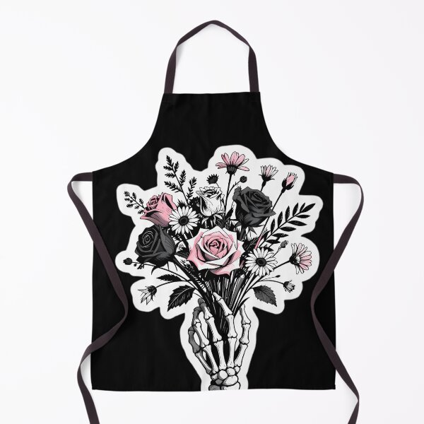 Item preview, Skeleton Hand Holding Flowers Bouquet | Gothic Floral Dark Aesthetic Design designed and sold by Lyrical Soul.