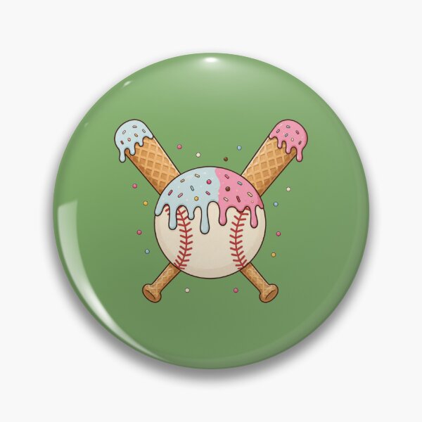 Item preview, Ice Cream Baseball Bat Crossed Funny Baseball Mom Youth League designed and sold by bosamji.