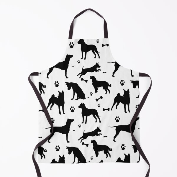 Item preview, Cute Black Dog Silhouettes and Paws Seamless Pattern designed and sold by LYAN-STORE.
