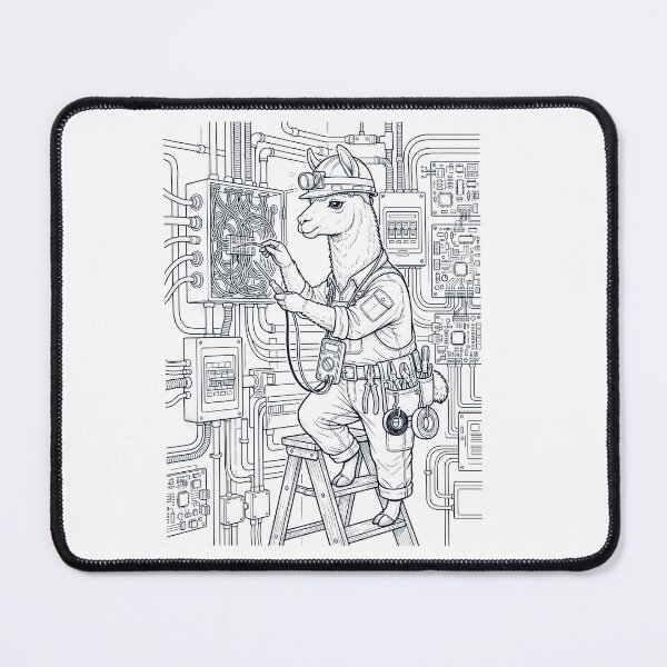 Item preview, Vintage Llama Electrician Animal Lover designed and sold by DoodleTortle.