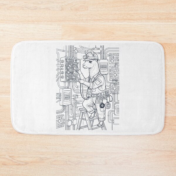 Item preview, Vintage Llama Electrician Animal Lover designed and sold by DoodleTortle.