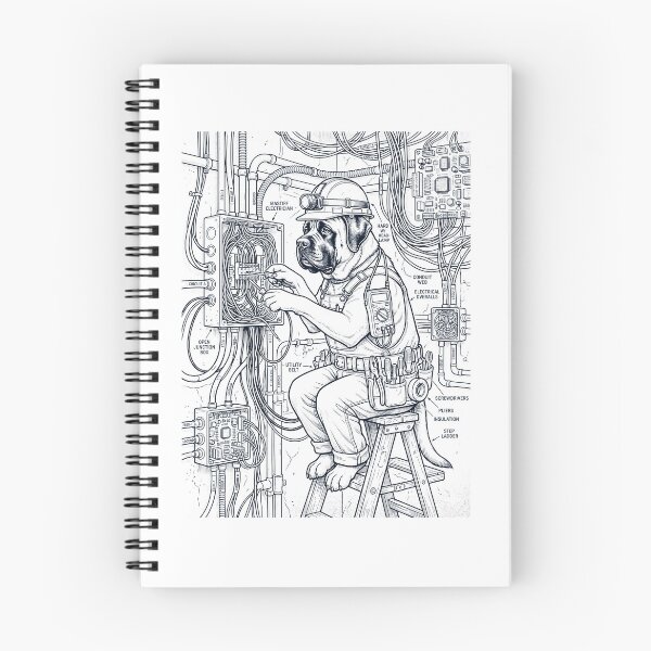 Item preview, Vintage Mastiff Electrician Dog Dad Mom Lover designed and sold by DoodleTortle.
