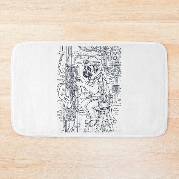 Item preview, Vintage Mastiff Electrician Dog Dad Mom Lover designed and sold by DoodleTortle.