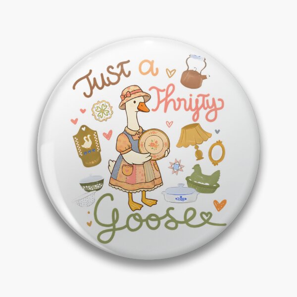 Item preview, Just A Thrifty Goose Cute Vintage Thrifting Aesthetic designed and sold by CCChillingfrog.