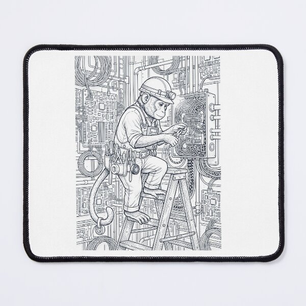 Item preview, Vintage Monkey Electrician Animal Lover designed and sold by DoodleTortle.