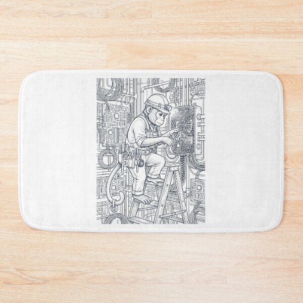 Item preview, Vintage Monkey Electrician Animal Lover designed and sold by DoodleTortle.