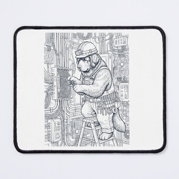 Item preview, Vintage Newfoundland Electrician Dog Dad Mom Lover designed and sold by DoodleTortle.