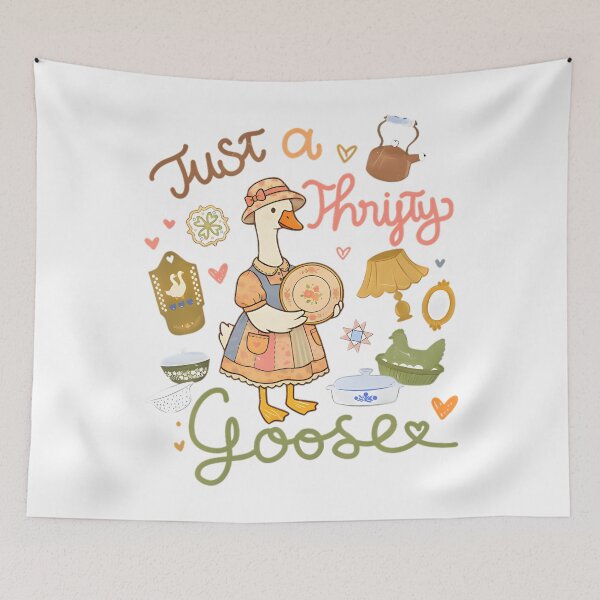 Item preview, Just A Thrifty Goose Cute Vintage Thrifting Aesthetic designed and sold by CCChillingfrog.